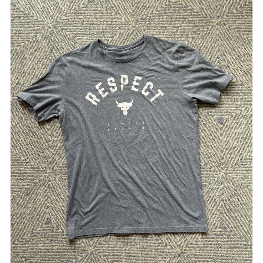 Under Armour Project Rock‎ Respect Always Earned T-Shirt - Gray - Medium